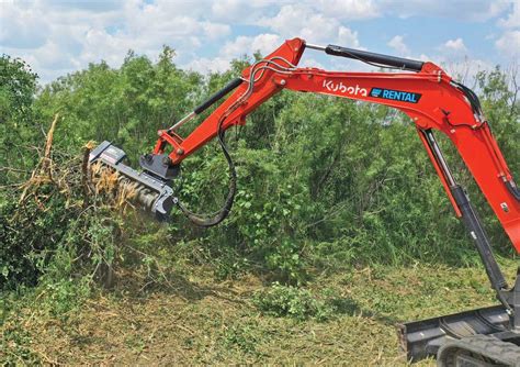 mini skid steer with mulcher|mulching attachment for mini excavator.